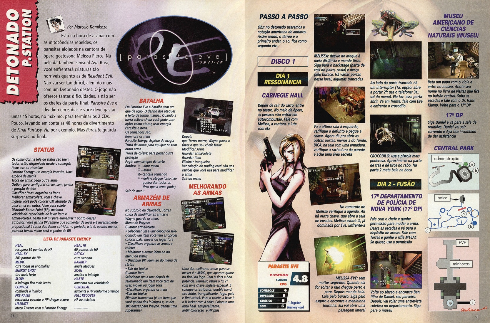 Detonado do Parasite Eve para Playstation pela Super Game Power