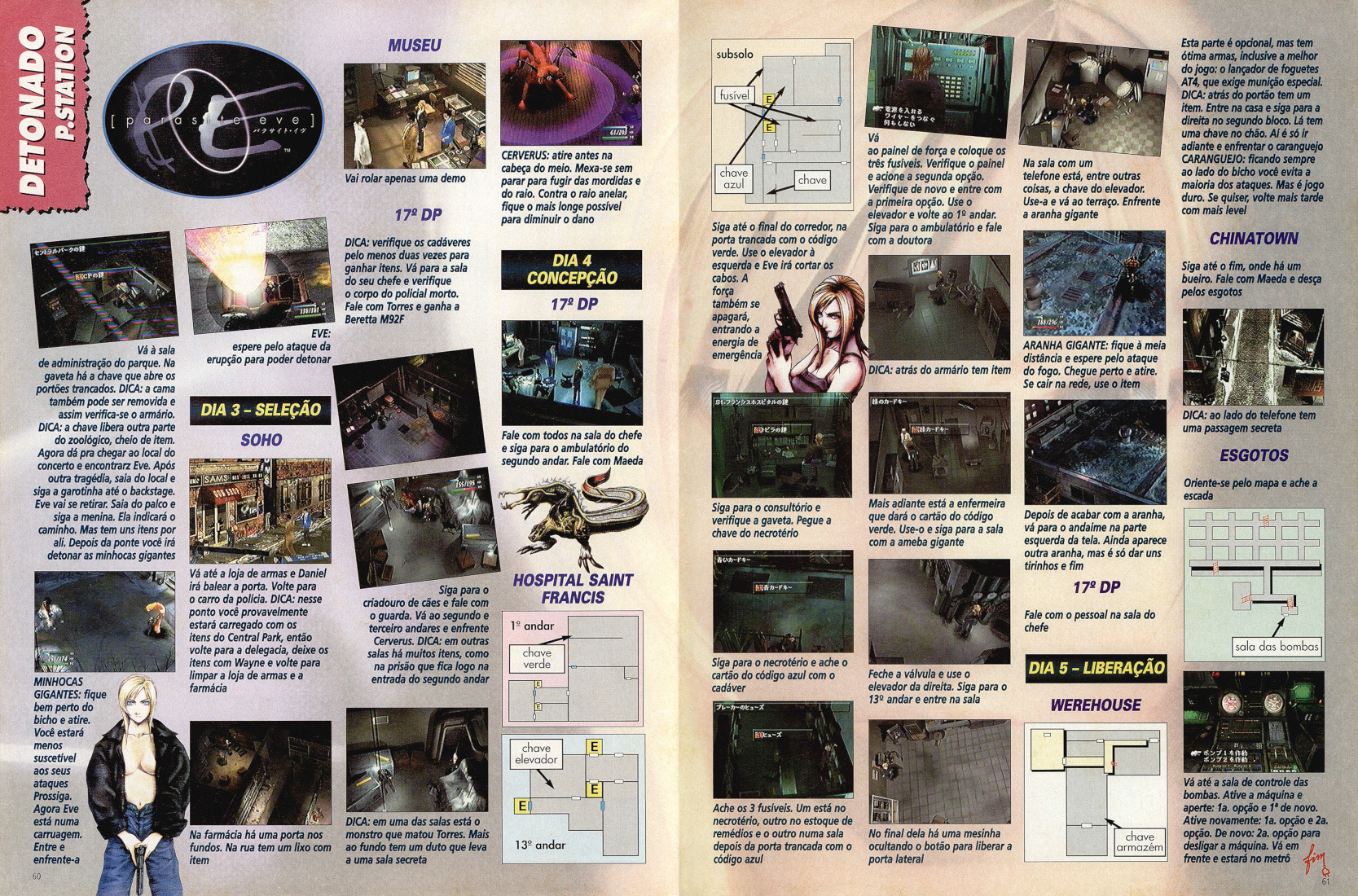 Detonado do Parasite Eve para Playstation pela Super Game Power