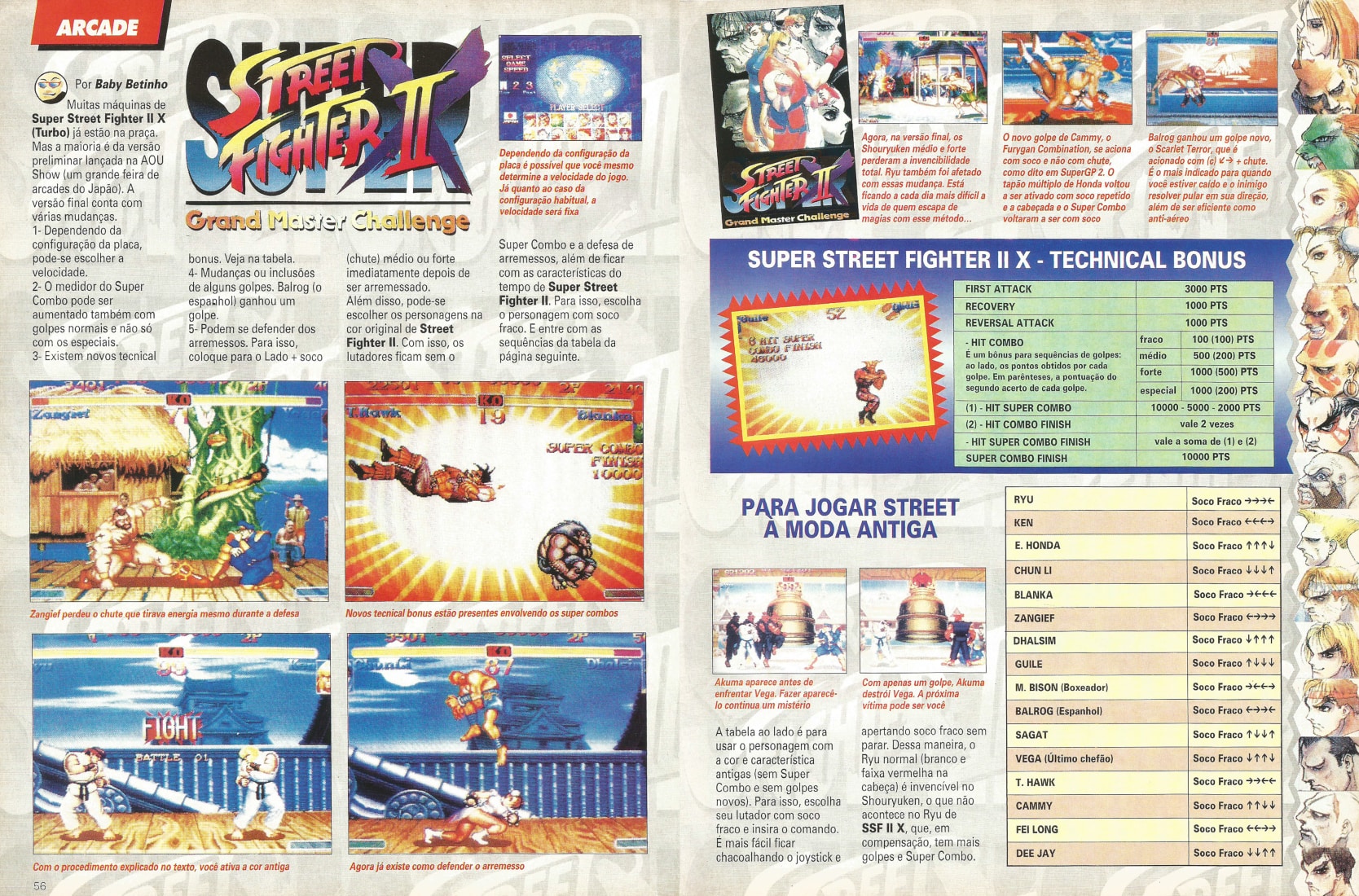 Super Street Fighter II Turbo do Arcade na Super GamePower Nº 2