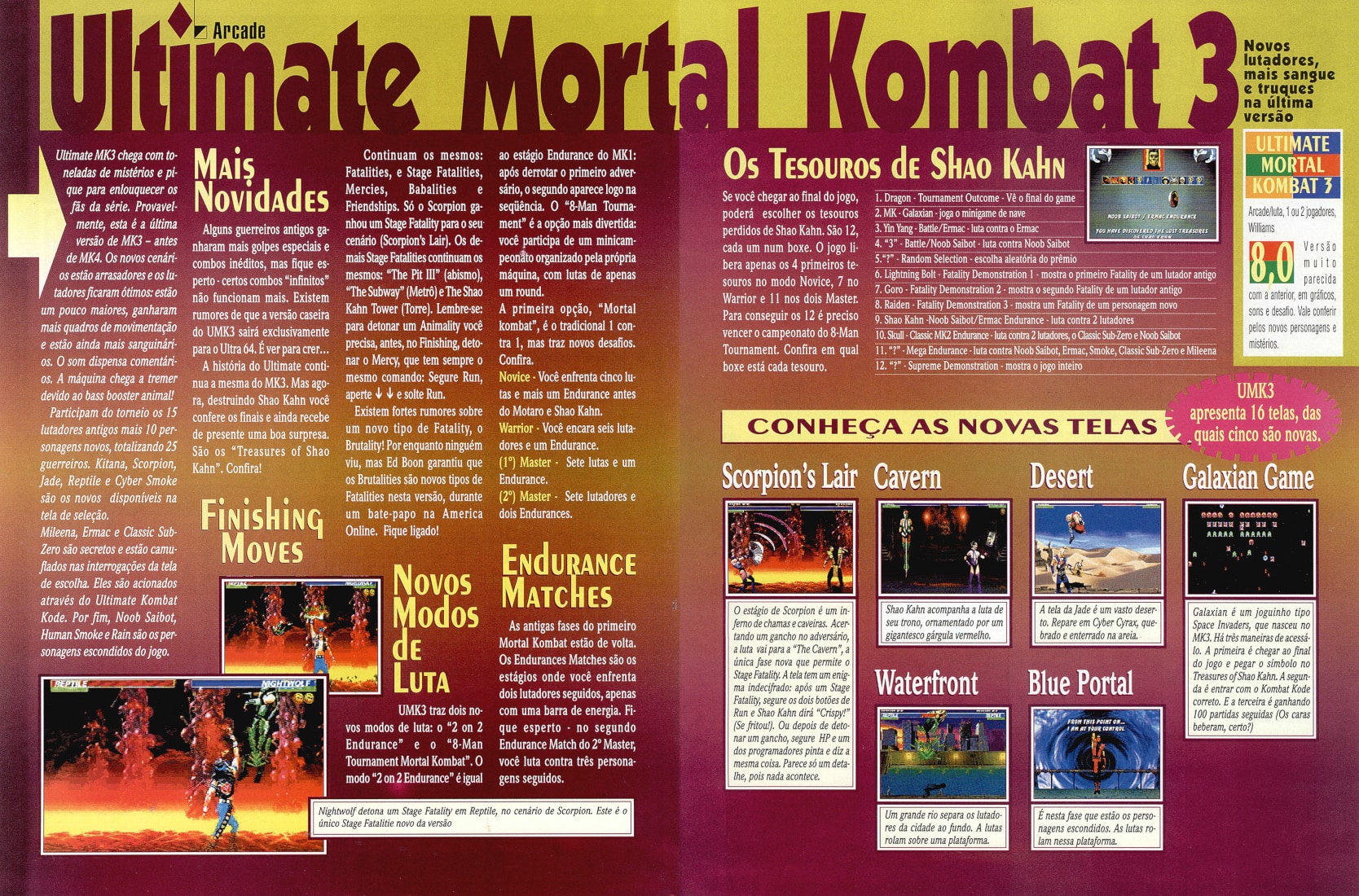 Ultimate Mortal Kombat 3 – Golpes