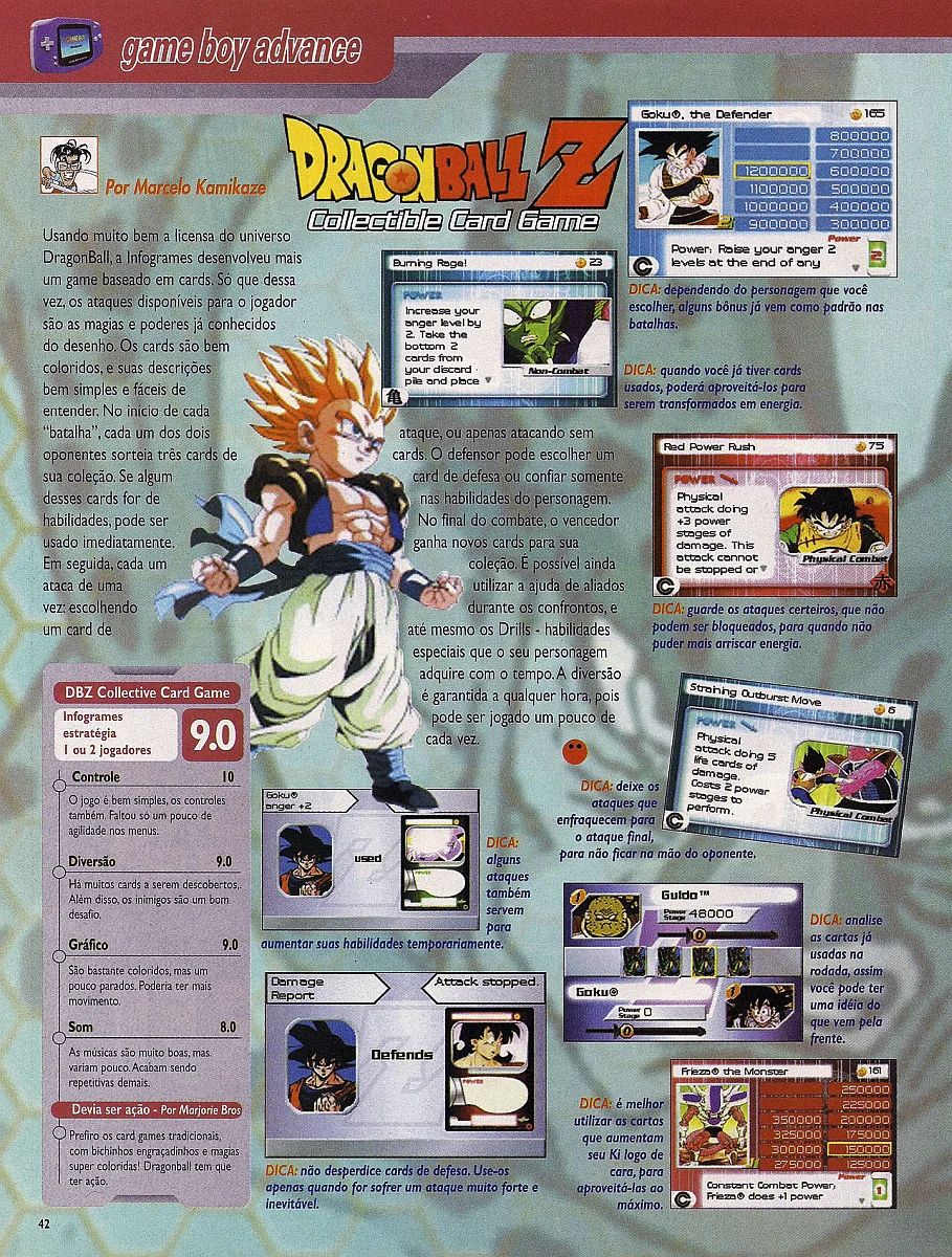 Dragon Ball Z Collectible Card Game for Game Boy Advance on Super ...