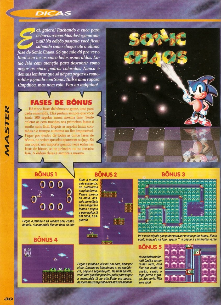 Jogo Sonic Chaos - Master System - Sebo dos Games - 10 anos!