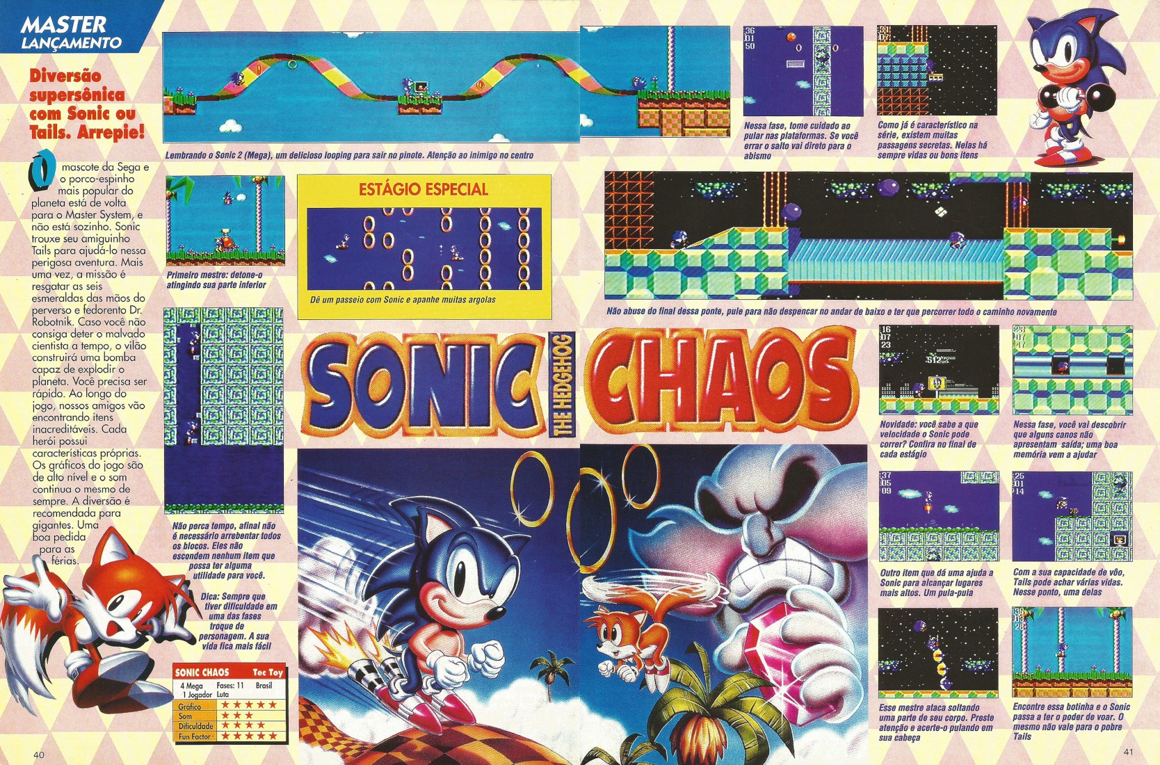 Gameteczone Jogo Master System Sonic Chaos - Sega São Paulo SP